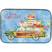 "Caroline's Treasures CK2410DDM Merry Christmas Japanese Spitz dish-drying-mats, 14x21, Multicolor"
