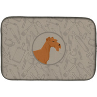 "Caroline's Treasures CK2193DDM Irish Terrier in The Kitchen dish-drying-mats, 14x21, Multicolor"