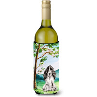 "Caroline's Treasures Tree Black Parti Cocker Spaniel Wine Bottle Hugger cold-beverage-koozies, 750 ml, Multicolor"