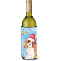 "Caroline's Treasures Christmas Blenheim Cavalier Spaniel Wine Bottle Hugger cold-beverage-koozies, 750 ml, Multicolor"