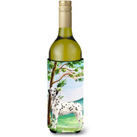 "Caroline's Treasures CK2015LITERK Under The Tree Dalmatian Wine Bottle Hugger cold-beverage-koozies, 750 ml, Multicolor"