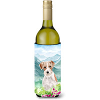 "Caroline's Treasures Mountain Flowers Jack Russell Terrier Wine Bottle Hugger cold-beverage-koozies, 750 ml, Multicolor"