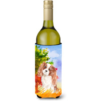 "Caroline's Treasures CK1950LITERK Fall Blenheim Cavalier Spaniel Wine Bottle Hugger cold-beverage-koozies, 750 ml, Multicolor"