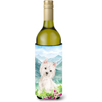 "Caroline's Treasures CK1965LITERK Mountian Flowers Westie Wine Bottle Hugger cold-beverage-koozies, 750 ml, Multicolor"