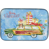 "Caroline's Treasures CK2421DDM Merry Christmas Sheltie dish-drying-mats, 14x21, Multicolor"