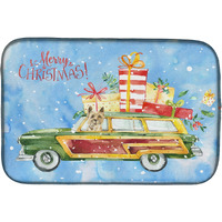 "Caroline's Treasures CK2400DDM Merry Christmas Cairn Terrier dish-drying-mats, 14x21, Multicolor"