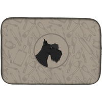 "Caroline's Treasures CK2207DDM Scottish Terrier in The Kitchen dish-drying-mats, 14x21, Multicolor"