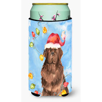 "Caroline's Treasures CK2487TBC Christmas Lights Newfoundland Tall Boy Hugger cold-beverage-koozies, Multicolor"