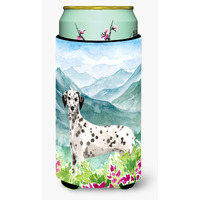 "Caroline's Treasures CK1980TBC Mountian Flowers Dalmatian Tall Boy Hugger cold-beverage-koozies, Multicolor"