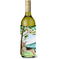 "Caroline's Treasures CK2012LITERK Under The Tree German Shepherd Wine Bottle Hugger cold-beverage-koozies, 750 ml, Multicolor"