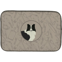 "Caroline's Treasures CK2169DDM Border Collie in The Kitchen dish-drying-mats, 14x21, Multicolor"
