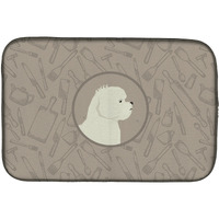 "Caroline's Treasures CK2168DDM Bichon Frise in The Kitchen dish-drying-mats, 14x21, Multicolor"