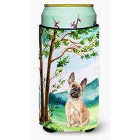 "Caroline's Treasures CK2013TBC Under the Tree Fawn French Bulldog Tall Boy Hugger cold-beverage-koozies, Multicolor"