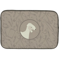 "Caroline's Treasures CK2167DDM Bedlington Terrier in The Kitchen dish-drying-mats, 14x21, Multicolor"