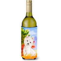 "Caroline's Treasures CK1930LITERK Fall Westie Wine Bottle Hugger cold-beverage-koozies, 750 ml, Multicolor"