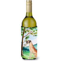 "Caroline's Treasures CK2011LITERK Under The Tree Dane Wine Bottle Hugger cold-beverage-koozies, 750 ml, Multicolor"