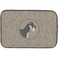 "Caroline's Treasures CK2206DDM Schnauzer in The Kitchen dish-drying-mats, 14x21, Multicolor"
