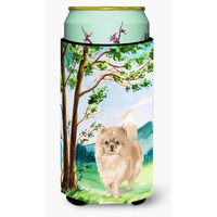 "Caroline's Treasures CK2005TBC Under the Tree Pomeranian Tall Boy Hugger cold-beverage-koozies, Multicolor"