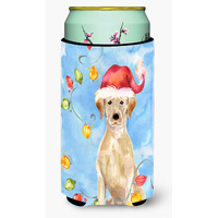"Caroline's Treasures CK2507TBC Christmas Yellow Labrador Retriever Tall Boy Hugger cold-beverage-koozies, Multicolor"