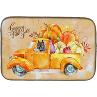 "Caroline's Treasures CK2611DDM Fall Harvest Bouvier des Flandres dish-drying-mats, 14x21, Multicolor"