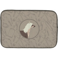 "Caroline's Treasures CK2178DDM Chinese Crested in The Kitchen dish-drying-mats, 14x21, Multicolor"