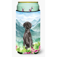 "Caroline's Treasures CK1992TBC Mountian Flowers Black Lab Tall Boy Hugger cold-beverage-koozies, Multicolor"