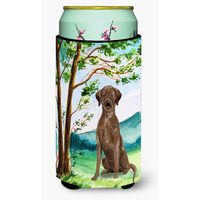 "Caroline's Treasures CK2021TBC Under the Tree Chocolate Labrador Tall Boy Hugger cold-beverage-koozies, Multicolor"