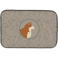 "Caroline's Treasures CK2159DDM Akita in The Kitchen dish-drying-mats, 14x21, Multicolor"
