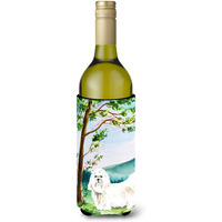 "Caroline's Treasures CK2565LITERK Under The Tree Maltese Wine Bottle Hugger cold-beverage-koozies, 750 ml, Multicolor"