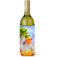 "Caroline's Treasures CK1940LITERK Fall Silver Poodle Wine Bottle Hugger cold-beverage-koozies, 750 ml, Multicolor"