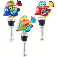 LS Arts BS-446 Bottle Stopper - Funky Fish