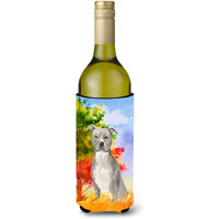 "Caroline's Treasures CK1962LITERK Fall Staffordshire Bull Terrier Wine Bottle Hugger cold-beverage-koozies, 750 ml, Multicolor"