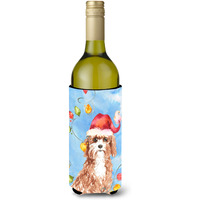 "Caroline's Treasures CK2476LITERK Christmas Lights Cavapoo Wine Bottle Hugger cold-beverage-koozies, 750 ml, Multicolor"