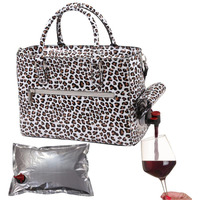 Primeware 8224-Wc White cheetah Insulated Drink Purse with Bladder Bag