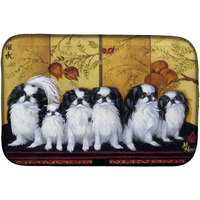 "Caroline's Treasures MH1060DDM Japanese Chin Tea House dish-drying-mats, 14x21, Multicolor"