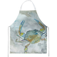Caroline's Treasures SC2004APRON Blue Crab #2 Watercolor kitchen-aprons