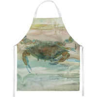 "Caroline's Treasures SC2015APRON Crab a Leg up Sunset kitchen-aprons, Multicolor"