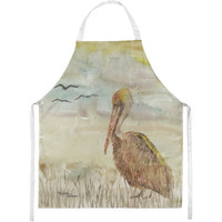Caroline's Treasures SC2025APRON Brown Pelican Yellow Sky kitchen-aprons