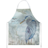 Caroline's Treasures SC2007APRON Blue Heron Watercolor kitchen-aprons