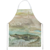 "Caroline's Treasures SC2016APRON Alligator Sunset kitchen-aprons, Multicolor"