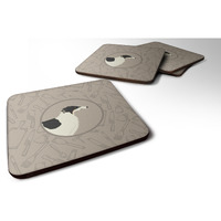 "Caroline's Treasures CK2171FC Borzoi in The Kitchen Foam Set of 4 coasters, Multicolor"