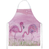 "Caroline's Treasures SC2018APRON Flamingos kitchen-aprons, Multicolor"