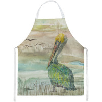 "Caroline's Treasures SC2012APRON Pelican Sunset kitchen-aprons, Multicolor"