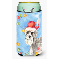 "Caroline's Treasures CK2490TBC Christmas Lights Schnauzer #2 Tall Boy Hugger cold-beverage-koozies, Multicolor"