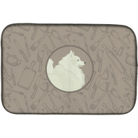 "Caroline's Treasures CK2212DDM Spitz in The Kitchen dish-drying-mats, 14x21, Multicolor"