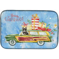 "Caroline's Treasures CK2420DDM Merry Christmas Scottish Terrier dish-drying-mats, 14x21, Multicolor"
