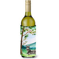 "Caroline's Treasures CK2559LITERK Under The Tree Scottish Terrier Wine Bottle Hugger cold-beverage-koozies, 750 ml, Multicolor"