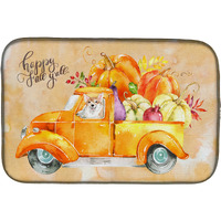 "Caroline's Treasures CK2663DDM Fall Harvest Corgi dish-drying-mats, 14x21, Multicolor"