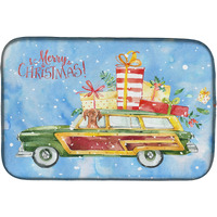 "Caroline's Treasures CK2408DDM Merry Christmas Vizsla dish-drying-mats, 14x21, Multicolor"
