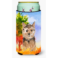 "Caroline's Treasures CK1936TBC Fall Norwich Terrier Tall Boy Hugger cold-beverage-koozies, Multicolor"